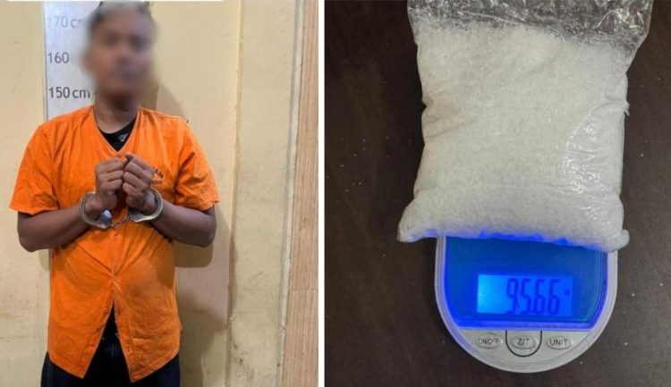 Warga Paluh Manis Gebang di Amankan Sat Resnarkoba Polres Langkat Membawa Sabu 95,66 Gram