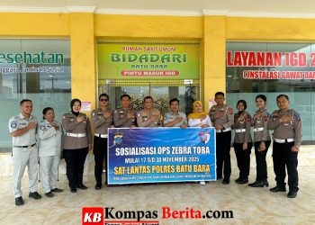 Edukasi Keselamatan, Satlantas Polres Batu Bara Sambangi Pengunjung Rumah Sakit Bidadari